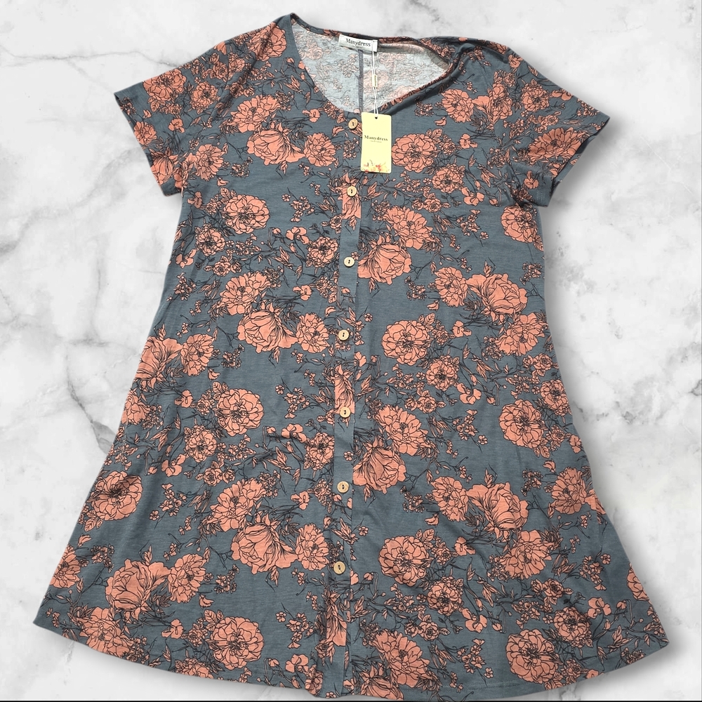 Manydress NWT Short Sleeve Casual Dress Size Xtra Xtra Large (XXL) E38